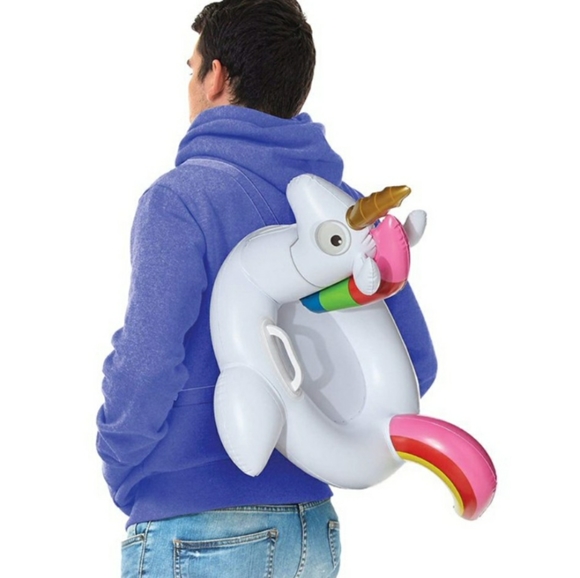 Inflatable Unicorn Back Bling Accessory/Pool Float - Picture 5 of 5